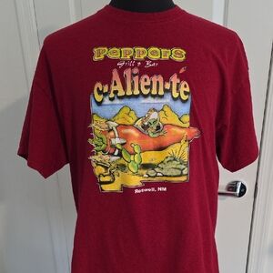 Peppers Grill & Bar Red Alien Graphic Tee